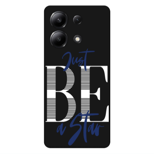 Xiaomi Redmi Note 13 4G Just Be a Star Black Colored Silicone TPU Θήκη