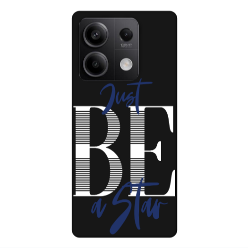 Xiaomi Redmi Note 13Pro 5G Just Be a Star Black Colored Silicone TPU Θήκη