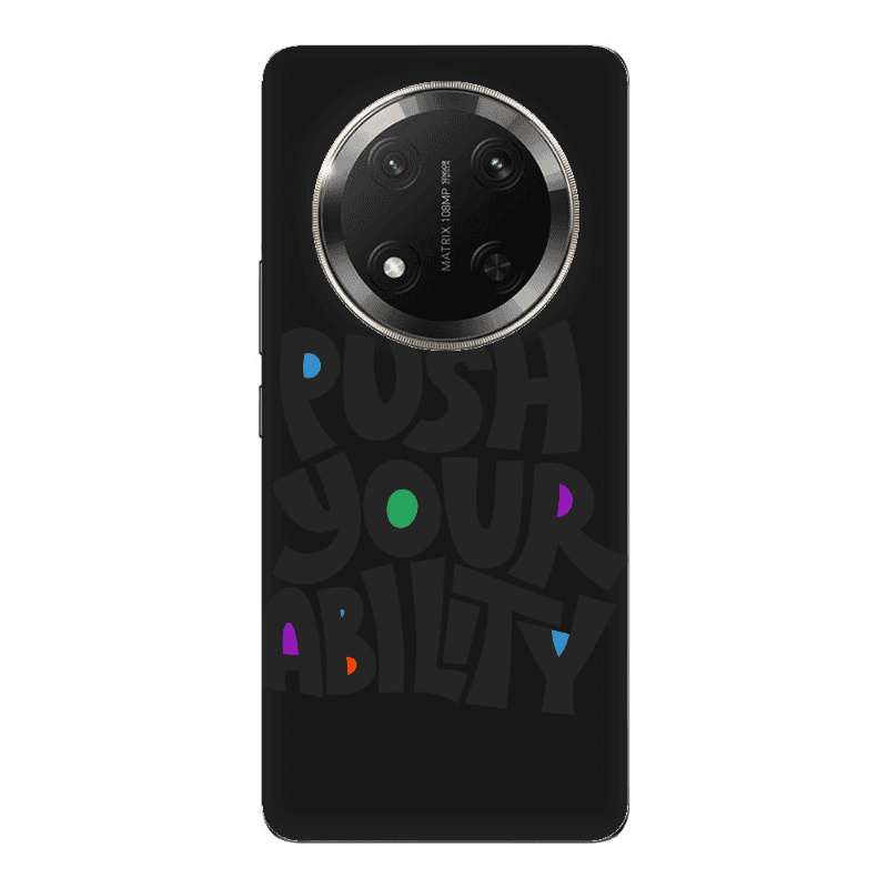 Honor Magic 7 Lite Push Your Ability Black Colored Silicone TPU Θήκη