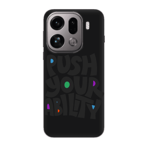 Oppo Find X9 Pro Push Your Ability Black Colored Silicone TPU Θήκη