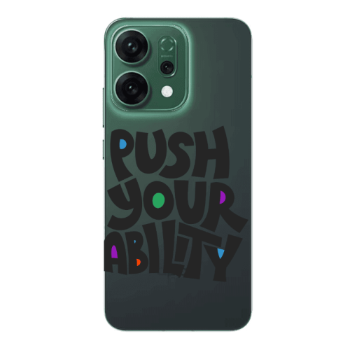 Oppo RENO 14 Push Your Ability Transparent Silicone TPU Θήκη