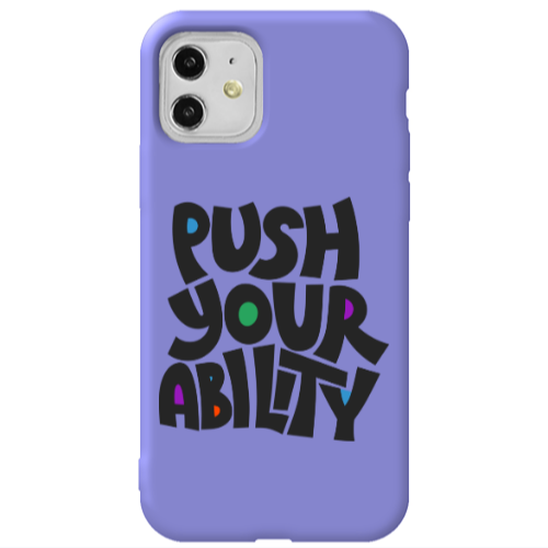 Apple iPhone 11  Push Your Ability Purple Colored Silicone TPU Θήκη