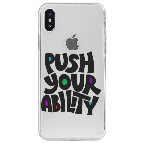 Apple iPhone X Push Your Ability Transparent Silicone TPU Θήκη