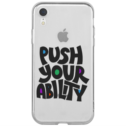 Apple iPhone Xr Push Your Ability Transparent Silicone TPU Θήκη
