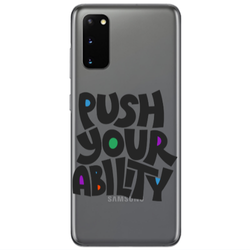Samsung S20 Push Your Ability Transparent Silicone TPU Θήκη