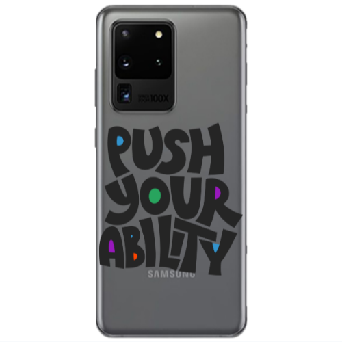 Samsung S20 Ultra Push Your Ability Transparent Silicone TPU Θήκη