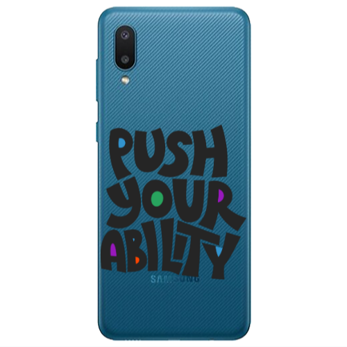 Samsung A02 Push Your Ability Transparent Silicone TPU Θήκη