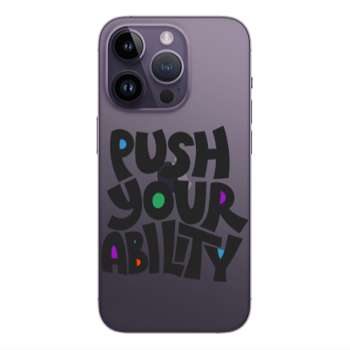 Apple iPhone 14 Pro  Push Your Ability Transparent Silicone TPU Θήκη