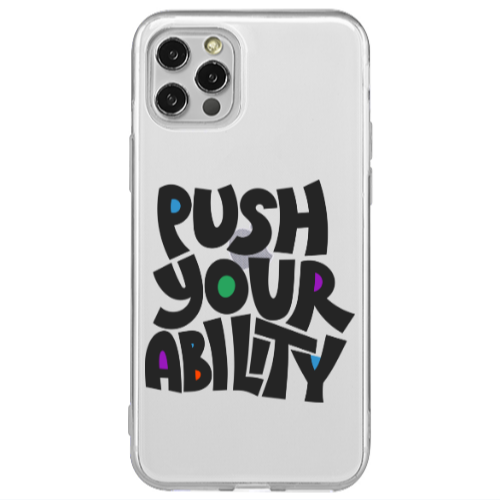 Apple iPhone 12 Pro Push Your Ability Transparent Silicone TPU Θήκη