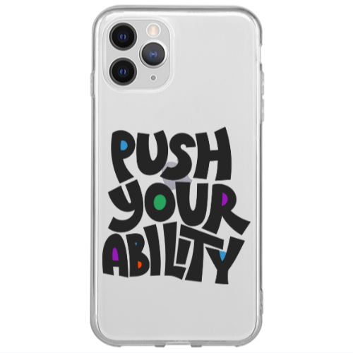 Apple iPhone 12 Pro Max Push Your Ability Transparent Silicone TPU Θήκη