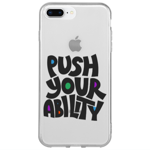 Apple iPhone 7 Plus Push Your Ability Transparent Silicone TPU Θήκη