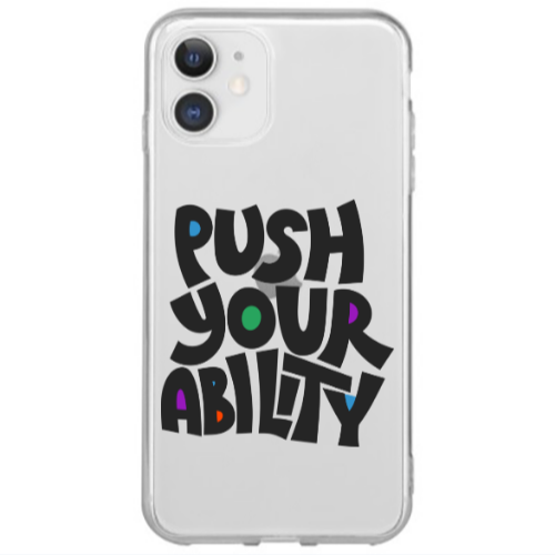Apple iPhone 12 Mini Push Your Ability Transparent Silicone TPU Θήκη