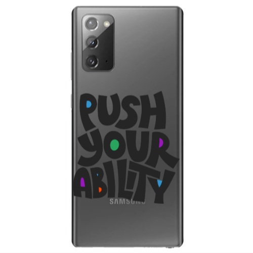 Samsung Note 20 Push Your Ability Transparent Silicone TPU Θήκη