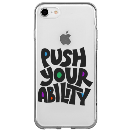 Apple iPhone SE 2020 Push Your Ability Transparent Silicone TPU Θήκη