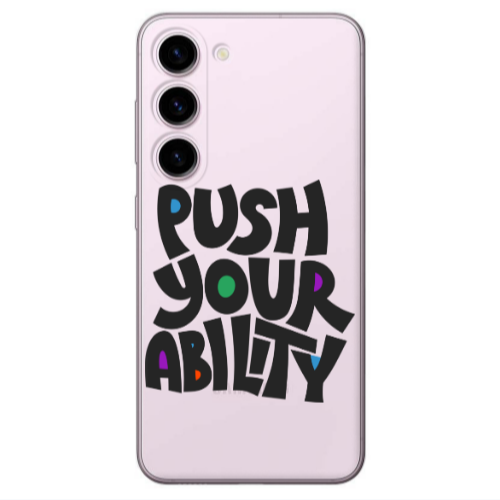 Samsung S23 Push Your Ability Transparent Silicone TPU Θήκη