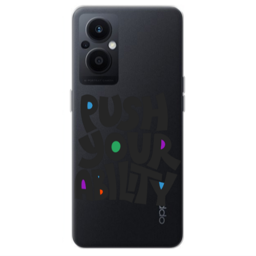 Oppo Reno 7 Lite Push Your Ability Transparent Silicone TPU Θήκη