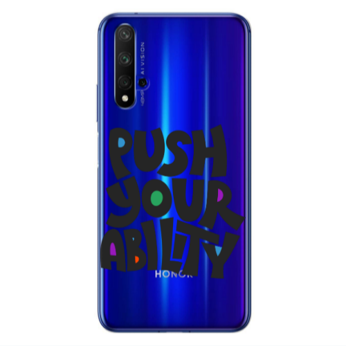 Huawei Nova 5 T Push Your Ability Transparent Silicone TPU Θήκη