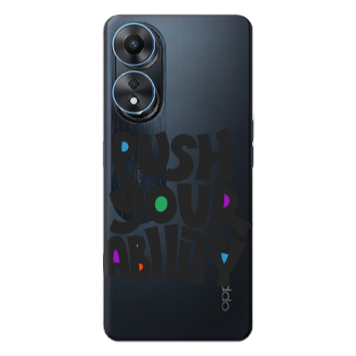Oppo A 98 Push Your Ability Transparent Silicone TPU Θήκη