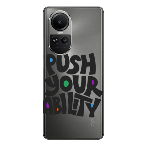 Oppo Reno10 5G Push Your Ability Transparent Silicone TPU Θήκη