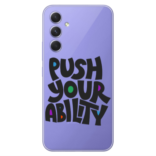 Samsung A55 Push Your Ability Transparent Silicone TPU Θήκη