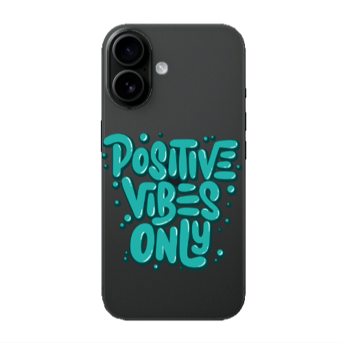 Apple Iphone 16 plus Positive Vibes Only Transparent Silicone TPU Θήκη