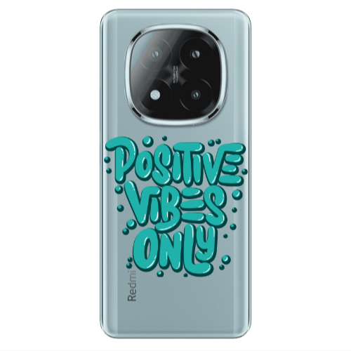 Xiaomi Redmi Note 14 Pro + 5g Positive Vibes Only Transparent Silicone TPU Θήκη