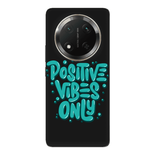 Honor Magic 7 Lite Positive Vibes Only Black Colored Silicone TPU Θήκη