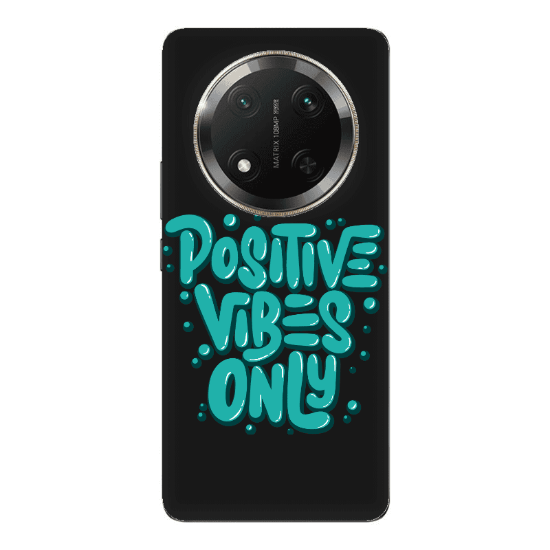 Honor Magic 7 Lite Positive Vibes Only Black Colored Silicone TPU Θήκη
