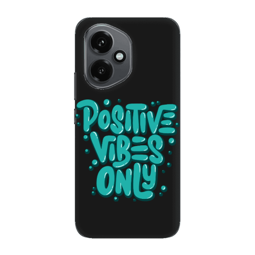 Honor Magic 400 Positive Vibes Only Black Colored Silicone TPU Θήκη