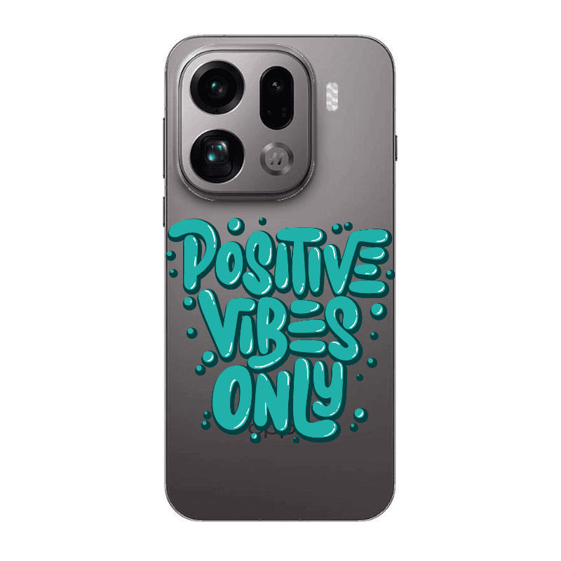 Oppo Find X9 Pro Positive Vibes Only Transparent Silicone TPU Θήκη