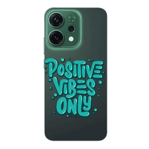 Oppo RENO 14 Positive Vibes Only Transparent Silicone TPU Θήκη