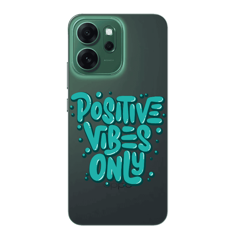Oppo 14 F Positive Vibes Only Transparent Silicone TPU Θήκη