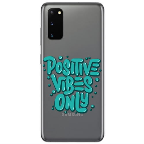 Samsung S20 Positive Vibes Only Transparent Silicone TPU Θήκη
