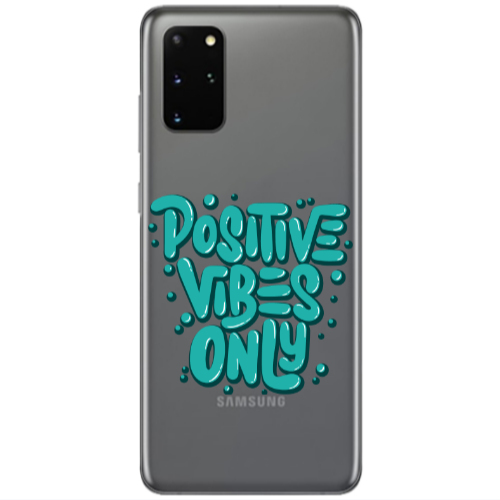 Samsung S20 Plus Positive Vibes Only Transparent Silicone TPU Θήκη