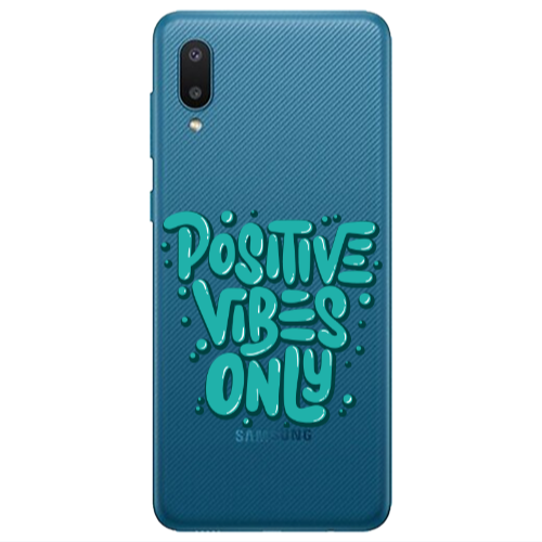Samsung A02 Positive Vibes Only Transparent Silicone TPU Θήκη