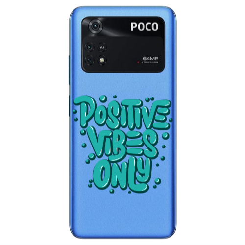 Xiaomi Poco M4 Pro 4G Positive Vibes Only Transparent Silicone TPU Θήκη