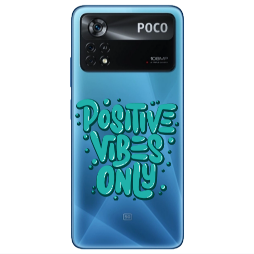 Xiaomi Poco X4 Pro Positive Vibes Only Transparent Silicone TPU Θήκη