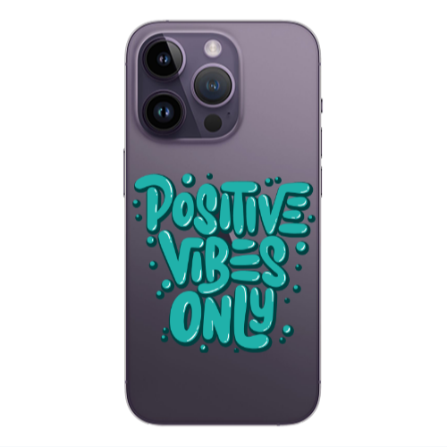 Apple iPhone 14 Pro  Positive Vibes Only Transparent Silicone TPU Θήκη
