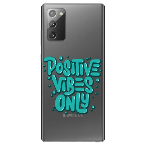 Samsung Note 20 Positive Vibes Only Transparent Silicone TPU Θήκη