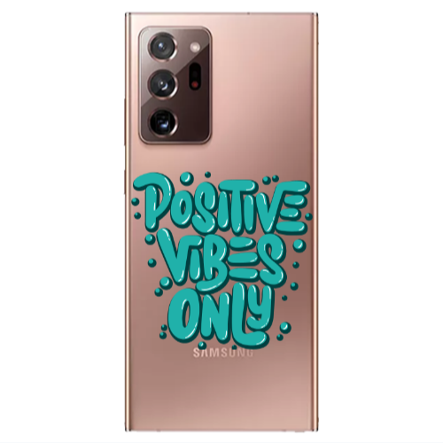 Samsung Note 20 Ultra Positive Vibes Only Transparent Silicone TPU Θήκη