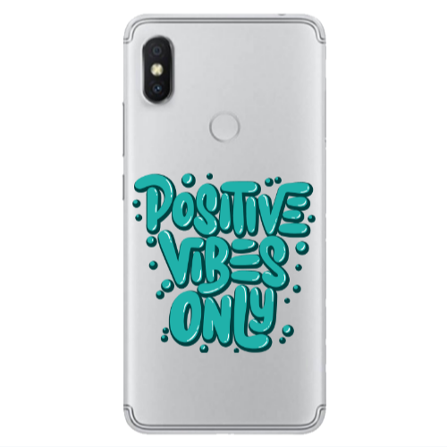 Xiaomi Redmi S2 Positive Vibes Only Transparent Silicone TPU Θήκη