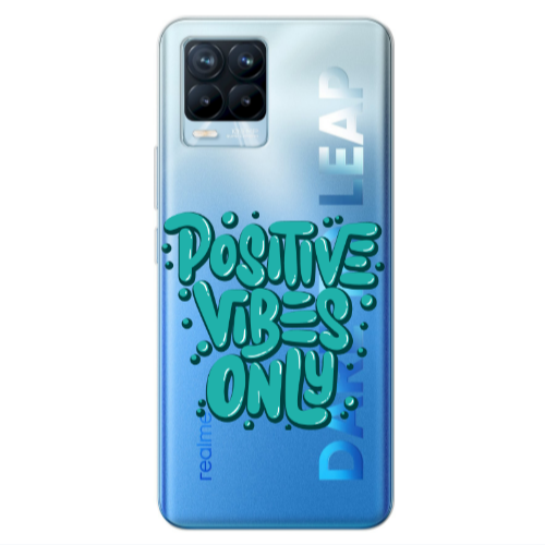 Realme 8 Pro Positive Vibes Only Transparent Silicone TPU Θήκη