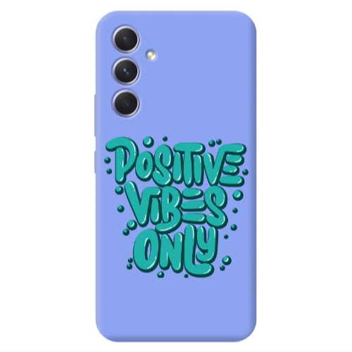 Samsung A54 Positive Vibes Only Light Purple Colored Silicone TPU Θήκη