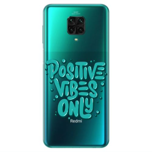 Xiaomi Redmi Note 9S Positive Vibes Only Transparent Silicone TPU Θήκη
