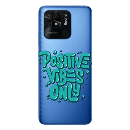 Xiaomi Poco C40 Positive Vibes Only Transparent Silicone TPU Θήκη