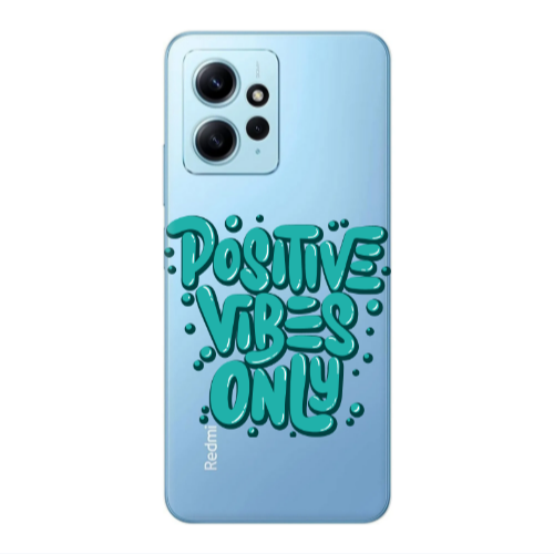 Xiaomi Redmi Note 12 4G Positive Vibes Only Transparent Silicone TPU Θήκη