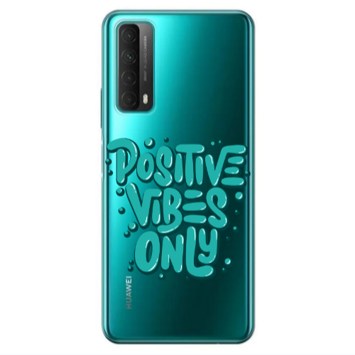 Huawei P Smart 2021 Positive Vibes Only Transparent Silicone TPU Θήκη