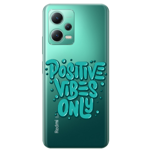 Xiaomi Redmi Note 12 Pro Plus 5G Positive Vibes Only Transparent Silicone TPU Θήκη