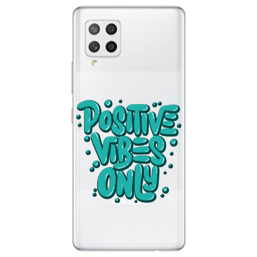 Samsung A42 5G Positive Vibes Only Transparent Silicone TPU Θήκη