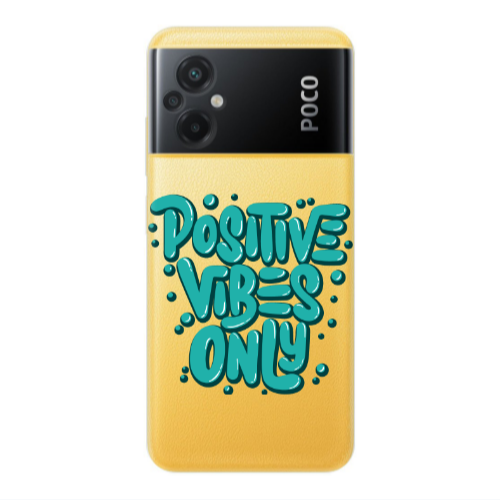 Xiaomi Poco M5 Positive Vibes Only Transparent Silicone TPU Θήκη